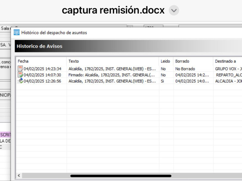 Autorización del departamento de comunicación