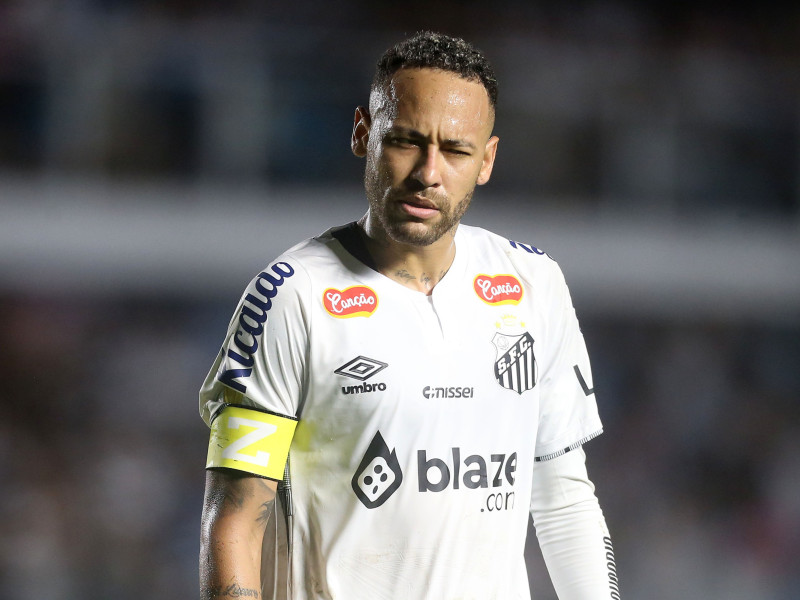 Neymar Jr, en su regreso al Santos