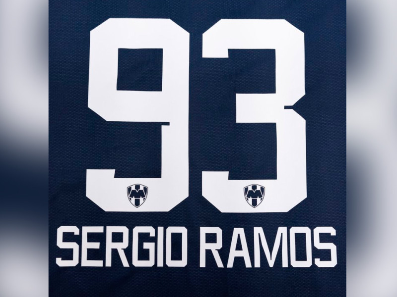 Imagen del dorsal 93 que llevará Sergio Ramos en Rayados de Monterrey