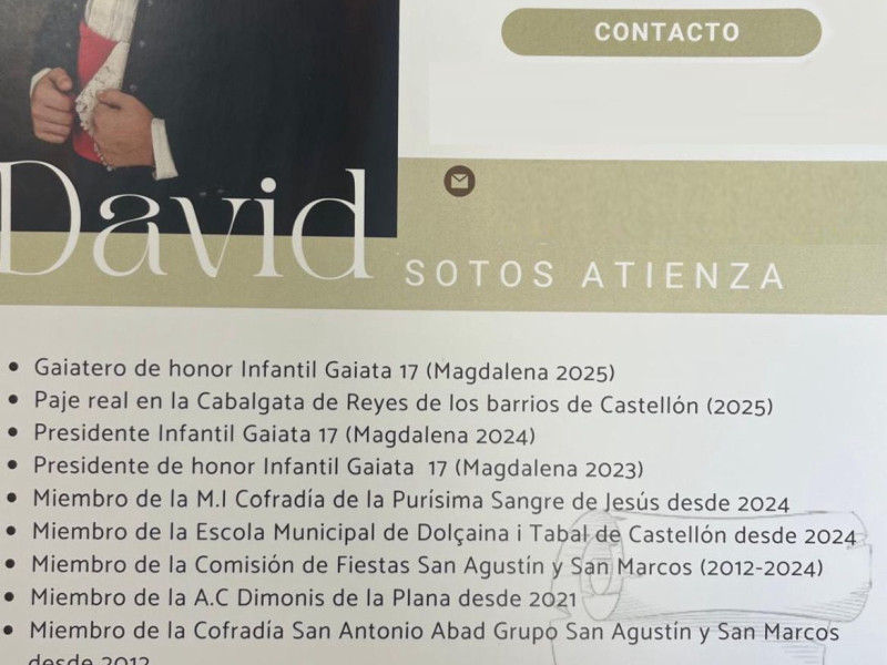 David Sotos, sequier infantil de las Fiestas de la Magdalena 2025