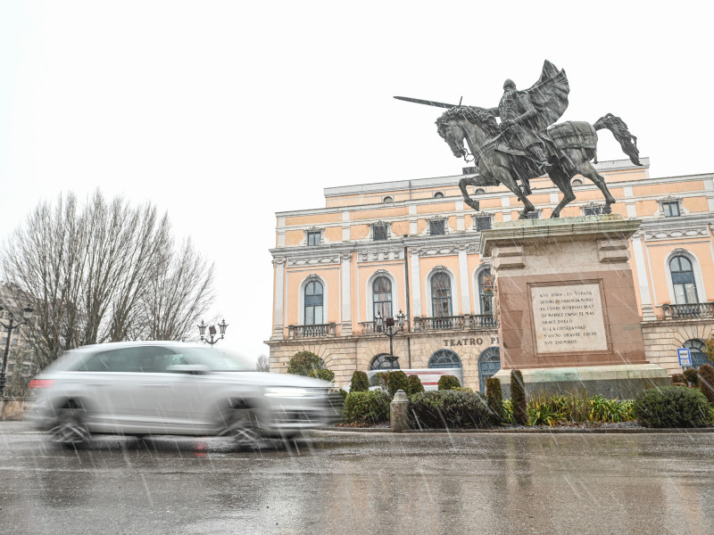 Nieve en la capital burgalesa