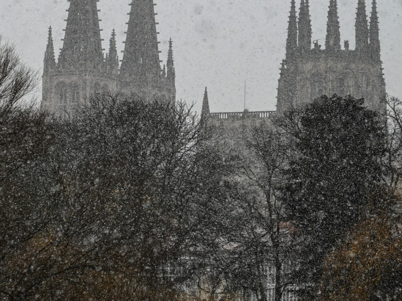 Nieve en la capital burgalesa
