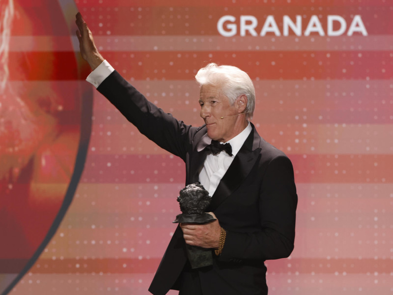 El actor estadounidense Richard Gere recibe el Goya Intarnacional