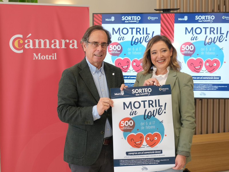 La Cámara de Comercio de Motril reparte 500 euros en cheques regalo para San Valentín
