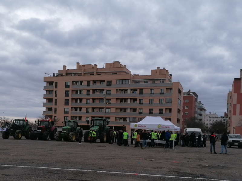 Los agricultores han servido un almuerzo