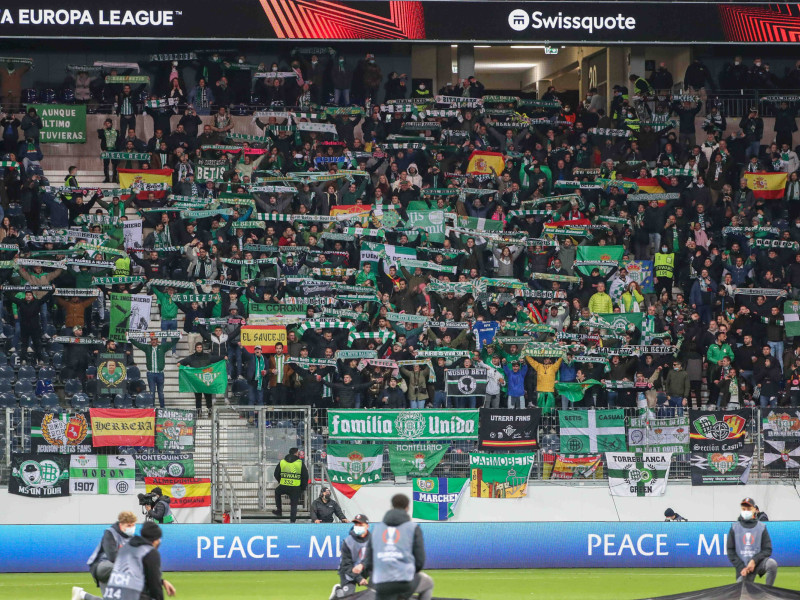 Hinchas del Betis, en un partido de Europa League