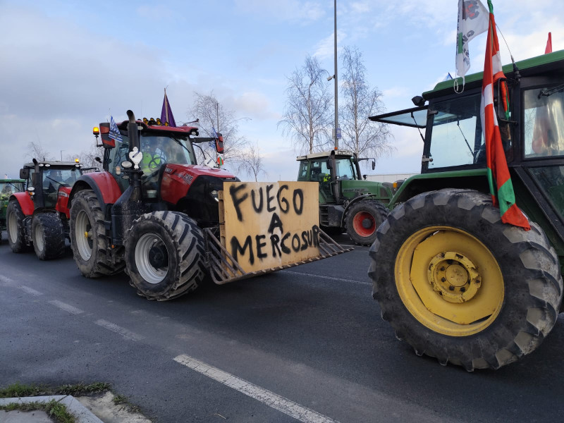 Tractorada contra el acuerdo comercial con Mercosur