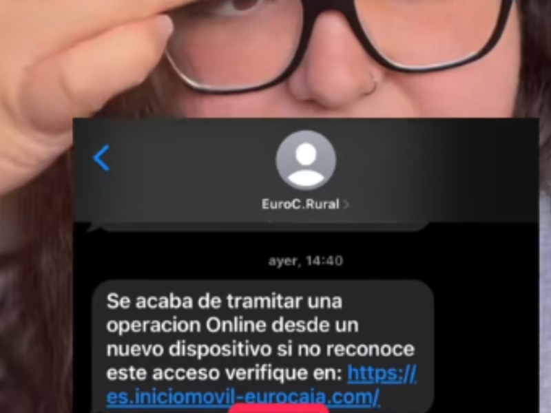 El SMS de la estafa