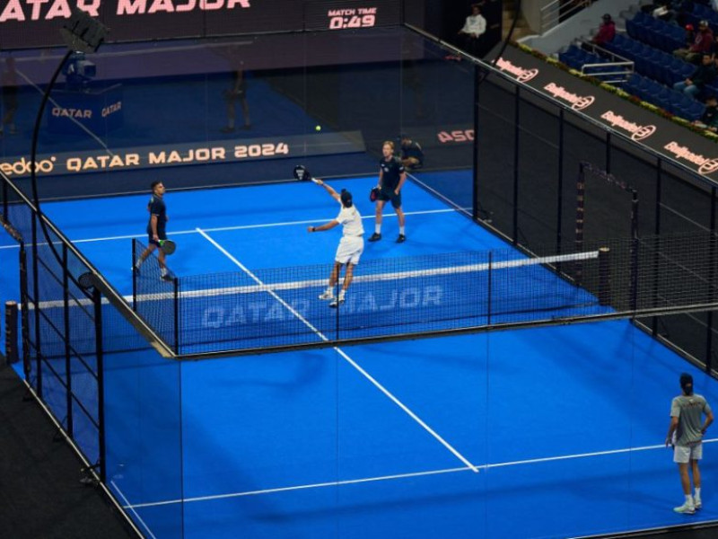 Una imagen de un partido del circuito Premier Padel