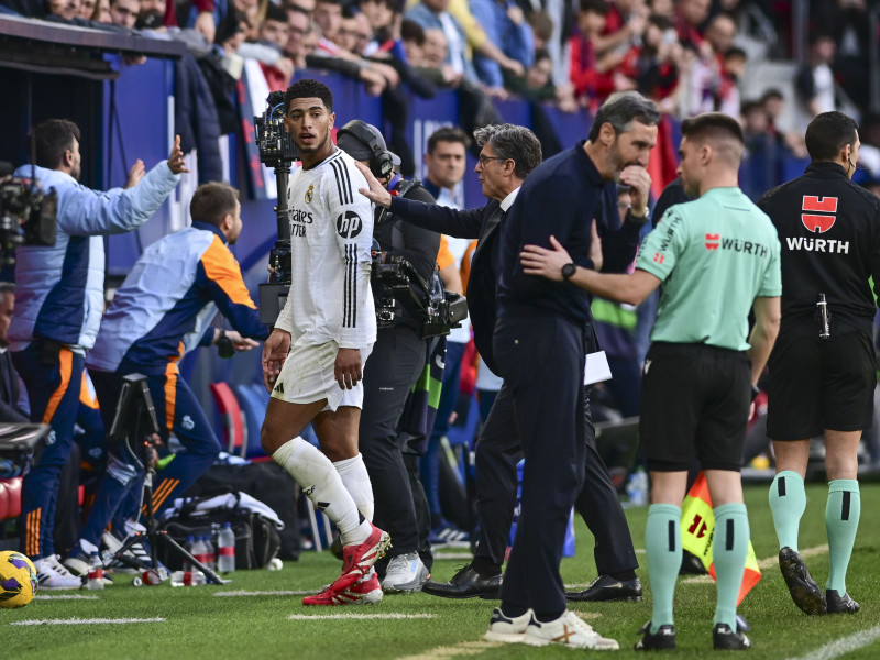 Expulsión a Bellingham durante Osasuna-Real Madrid