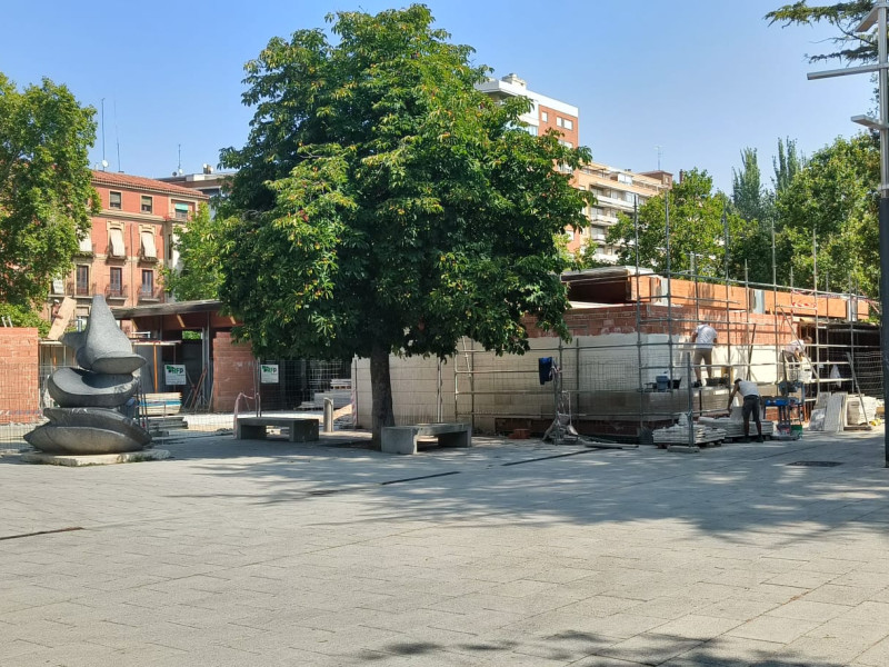 Obras de la cafetería del Salón Isabel II