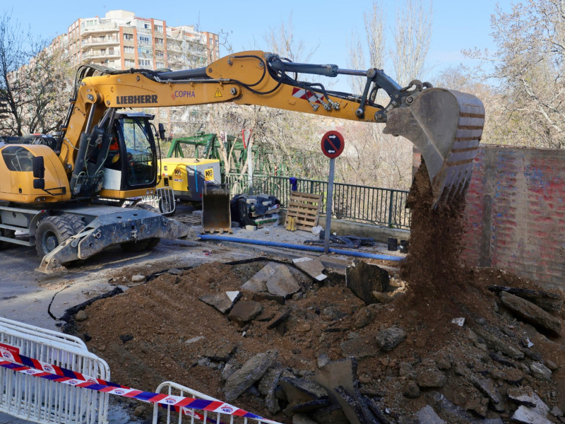 Obras en el entorno del Huerva