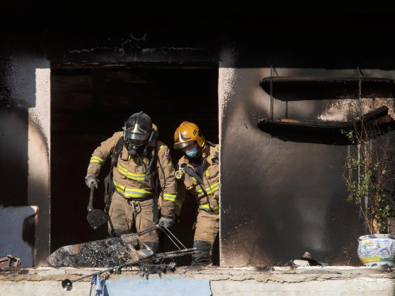 Imagen de archivo de aquel incendio en el que resultaron gravemente heridas tres personas, uno de ellos David