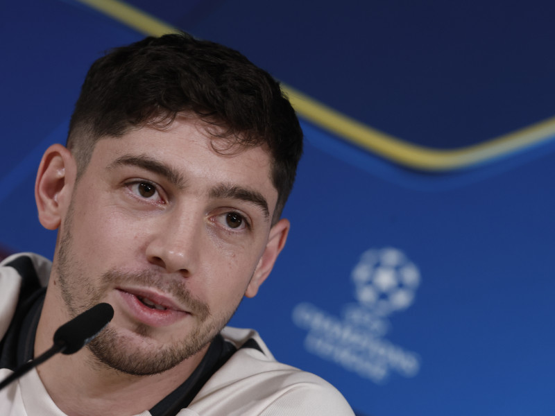 Fede Valverde, en rueda de prensa