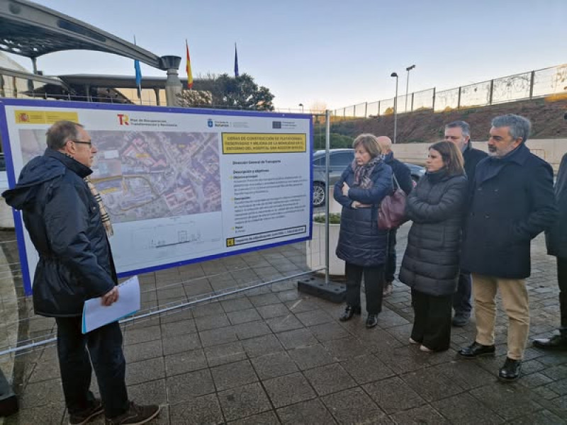 Una imagen de la presentación de las obras en el entorno del Hospital hace unas semanas