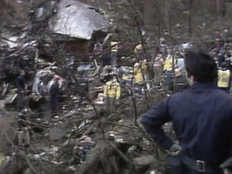 Imagen del accidente del monte Oiz, en 1985