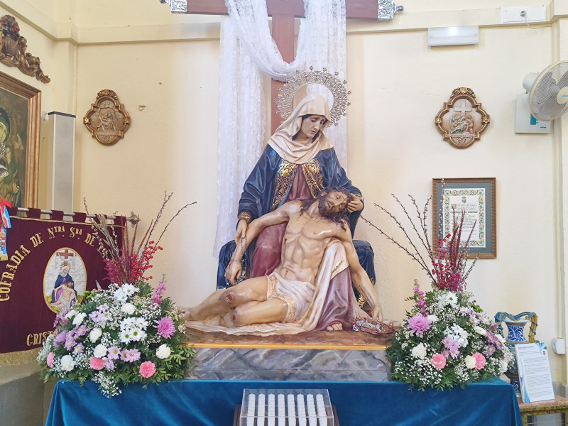 La imagen, en la Capilla del Barrio del Rosario