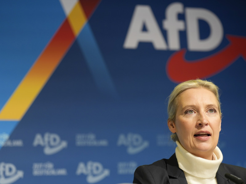 7 de diciembre de 2024, Berlín, Alemania: Alice Weidel en la conferencia de prensa para presentar a la candidata a canciller de la AfD, Alice Weidel, para las elecciones federales de 2025. Berlín