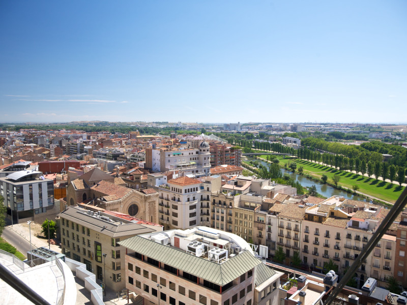 Vistas de la ciudad de Lleida en Cataluña