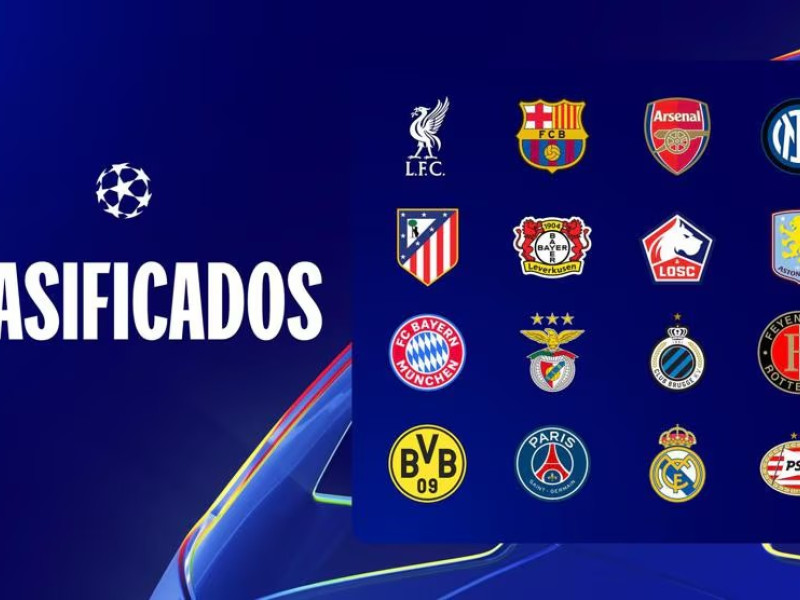 Estos son los 16 clubes que siguen vivos en la Champions League 2024/2025.