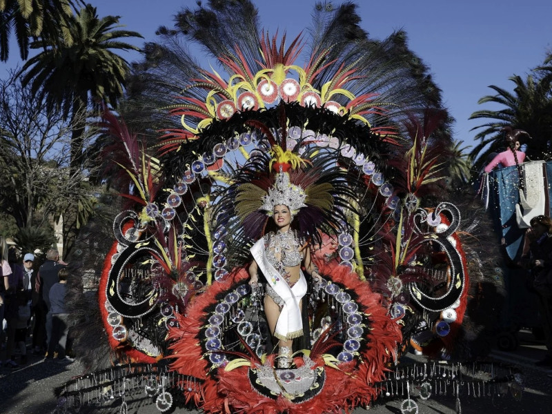 La Diosa del Carnaval, Esperanza León Moreno en el desfile.