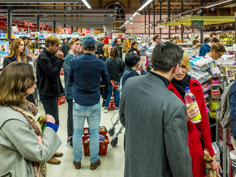 Cola supermercado