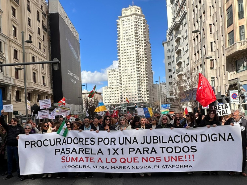 Manifestación de los abogados este sábado por el centro de Madrid