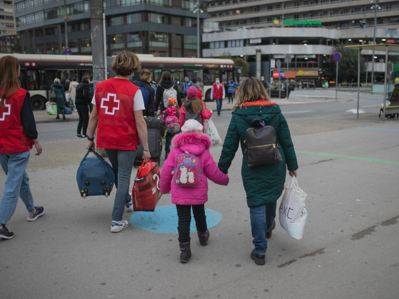 Cruz Roja atiende a los refugiados de Ucrania