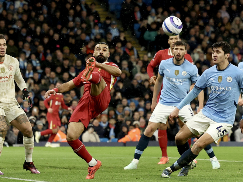 Mohamed Salah, en el Liverpool - Manchester City