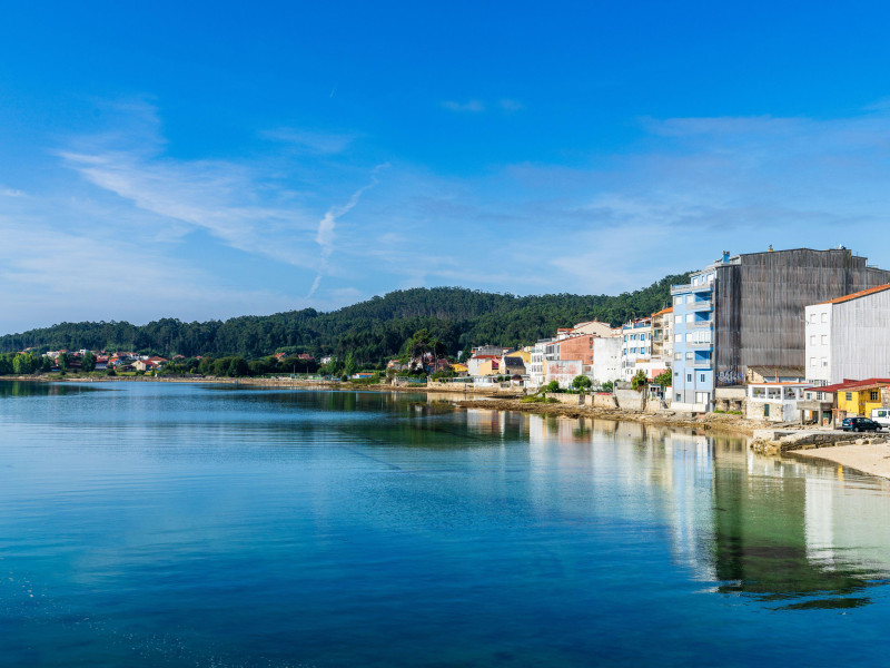 Vista del pueblo gallego de O Grove, en Pontevedra, Galicia