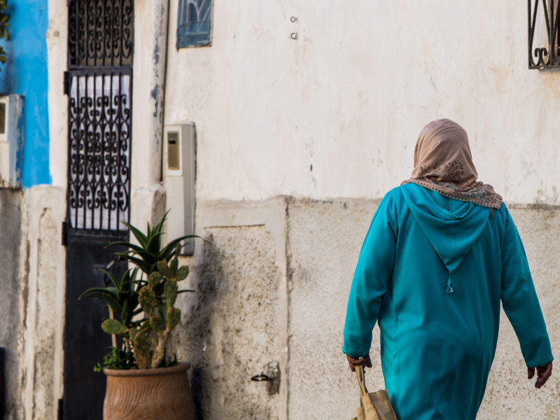 La vida cotidiana en el casco antiguo de Casablanca, junto al Bazar Estrecho