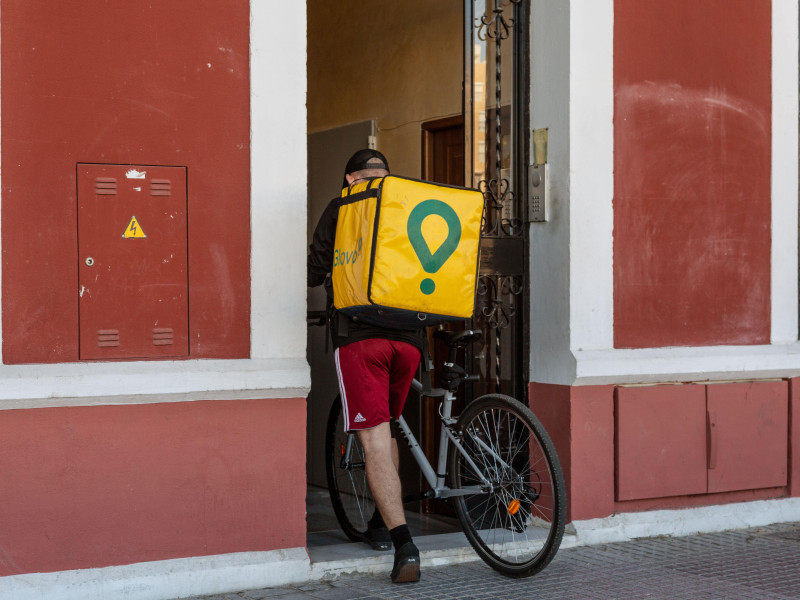 Repartidor de Glovo en Málaga