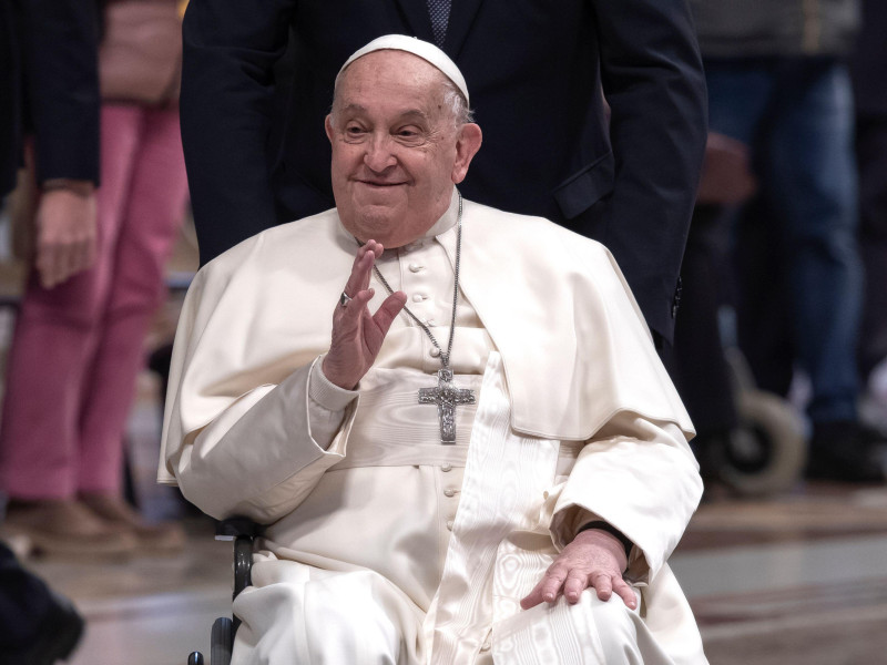 El Papa Francisco durante la audiencia jubilar en la basílica de San Pedro en el Vaticano