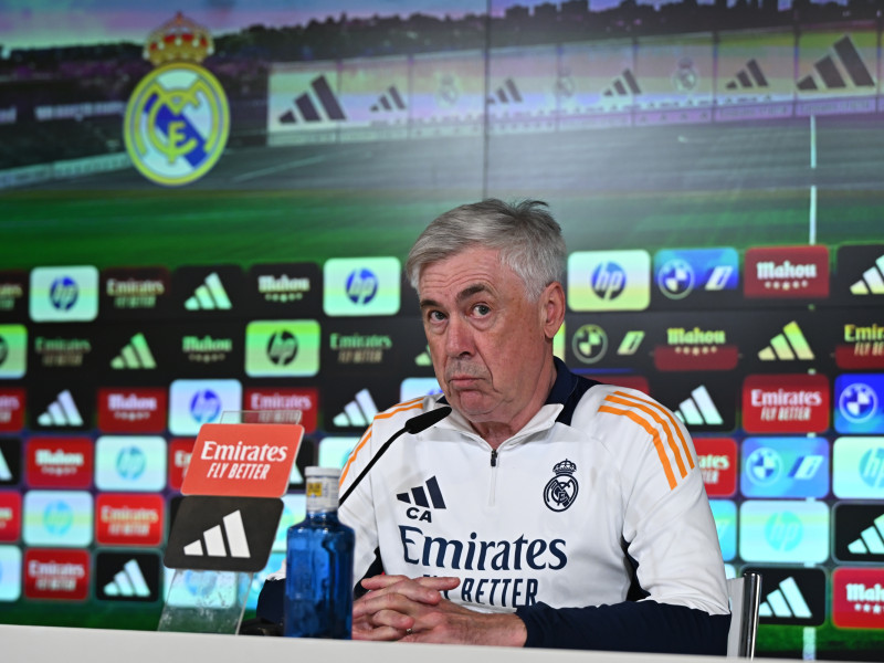 Carlo Ancelotti, en la rueda de prensa previa a la visita al Villamarín.