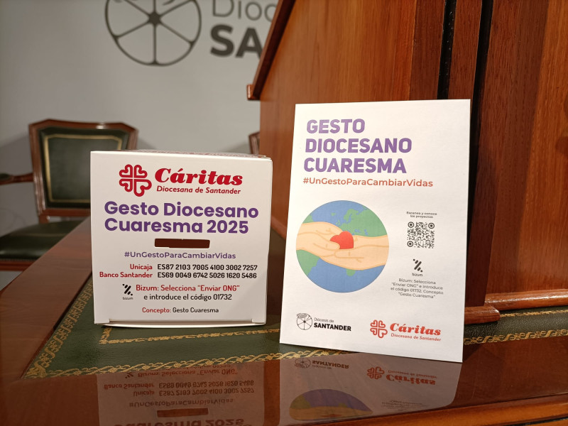 Hucha y sobre solidarios "Gesto Diocesano de Cuaresma 2025"