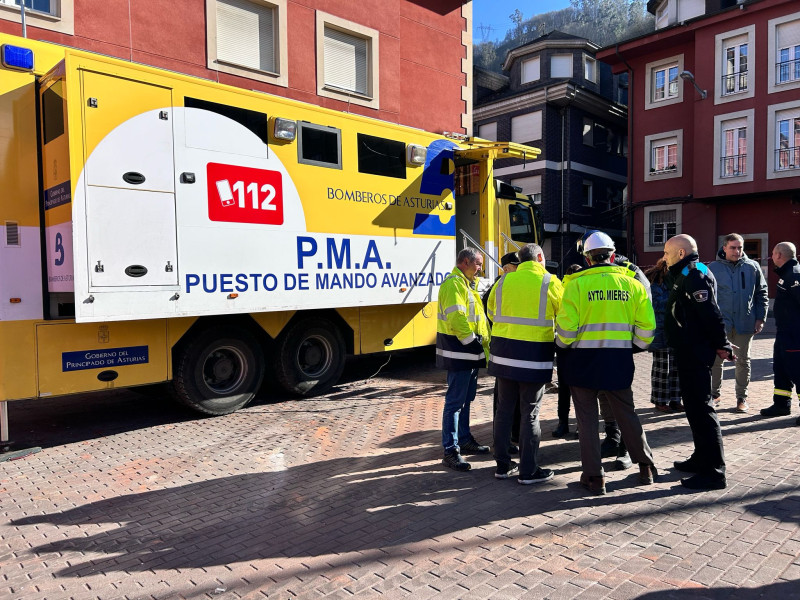 Bomberos en La Villa, Mieres