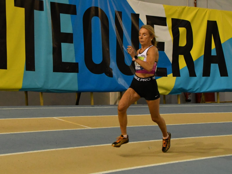 Pepi Sánchez, en una de las carreras del Máster F70 en Antequera