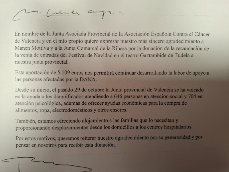 Carta desde Valencia