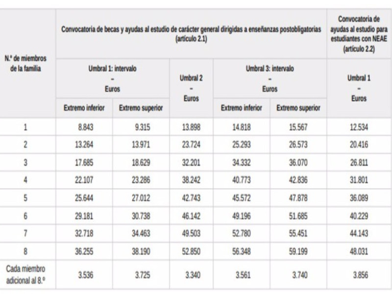 Captura de pantalla becas