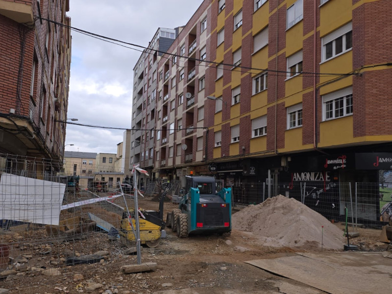 Nuevo escape de gas en las obras de la calle Ancha y Obispo Osmundo de Ponferrada (León)