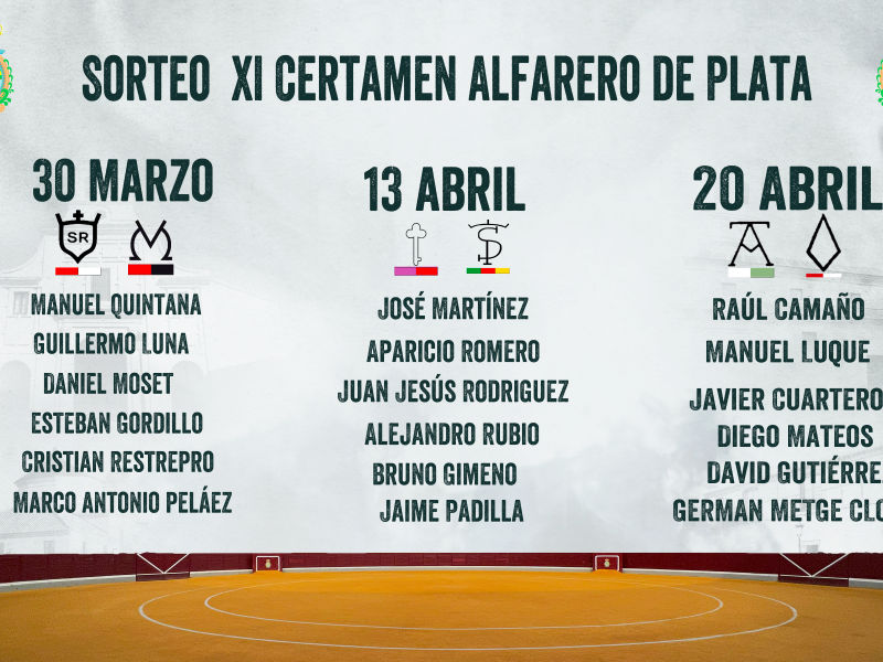 Sorteo XI Alfarero de Plata