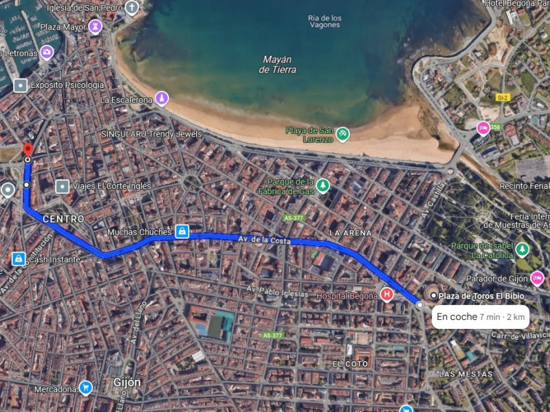 Recorrido de la manifestación por el Día de la Mujer en Gijón, en 2025