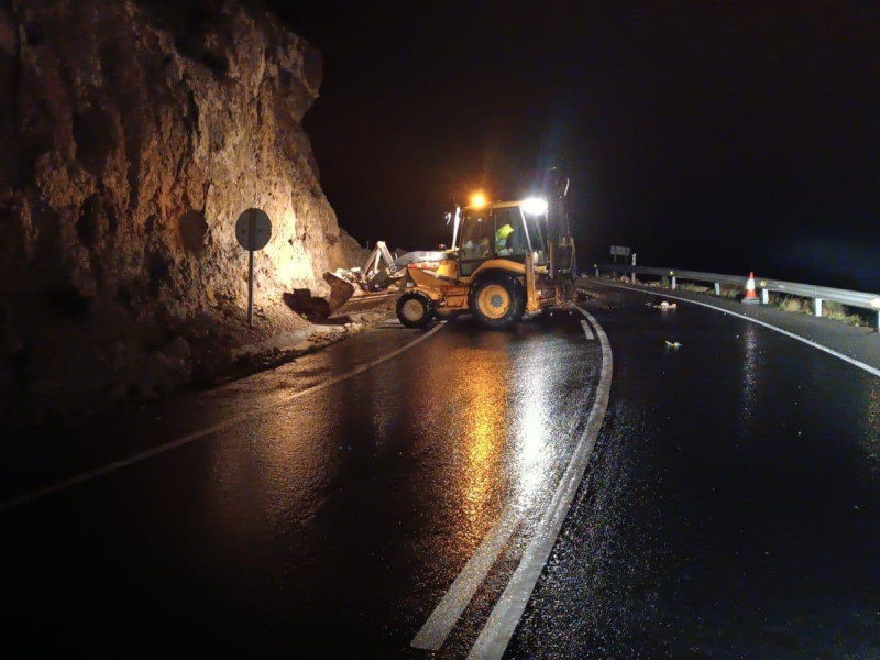 Trabajos en la RM-715 entre Caravaca de la Cruz y Moratalla