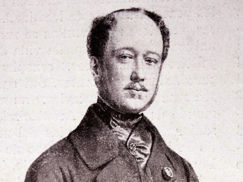 Retrato grabado de Mariano Téllez-Girón y Beaufort Spontin (1814-1882), político, noble, diplomático y militar español