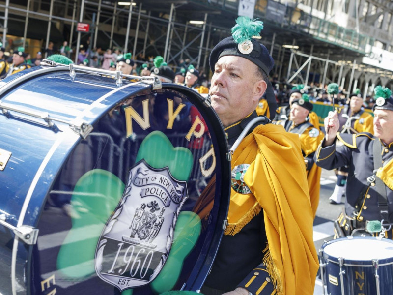 La Policía de Nueva York, en el desfile por el Día de San Patricio