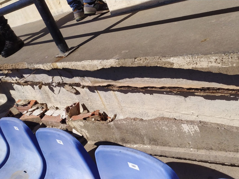 Imagen de la grada de Tribuna Alta durante el partido ante el Lleida hace unos meses.