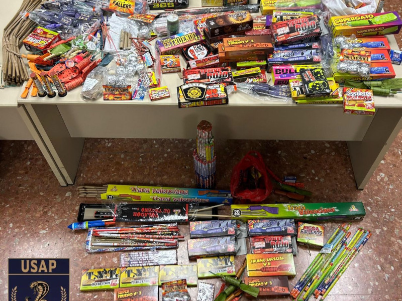 Confiscació material pirotècnic il·legal