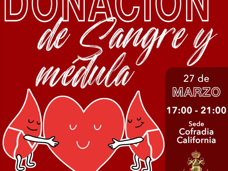 Cartel de la campaña de donación de sangre