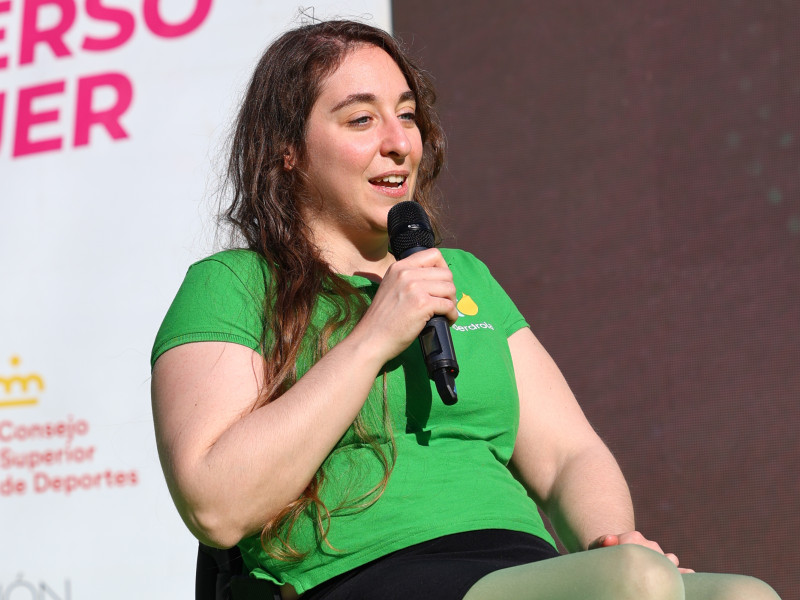 Loida Zabala durante el Women's Universe Tour en Madrid