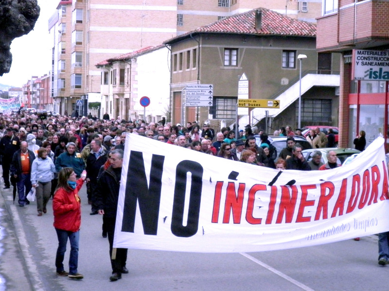 Ya en 2010 hubo una manifestación en Medina de Pomar (Burgos) en contra del proyecto de instalación de una incineradora